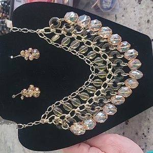 Statement necklace/ earrings set